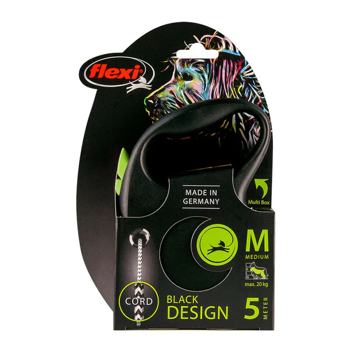 Dog Lead Flexi BLACK DESIGN 5 m Size S Green - Домашни Животни<<<Дом Градина<<<BigBuy&&&Пътуване и разходки<<<Домашни