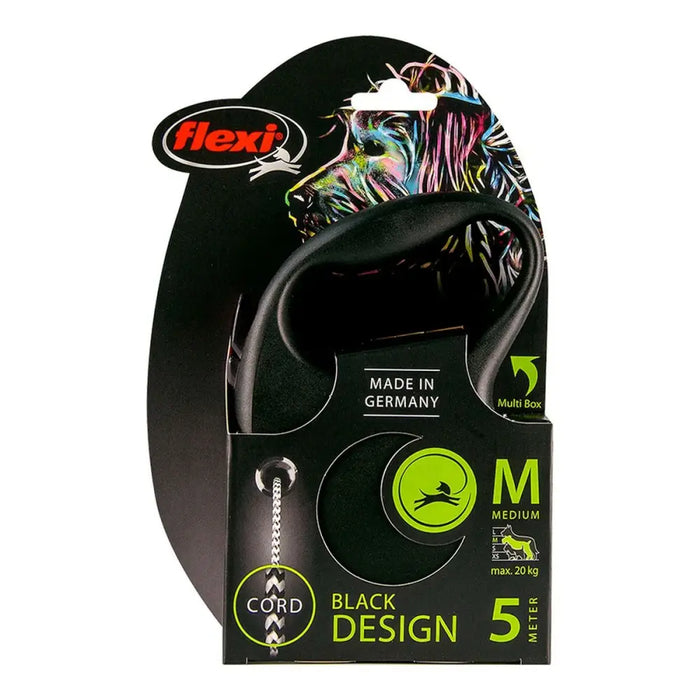 Dog Lead Flexi BLACK DESIGN Silver XS - Домашни Животни<<<Дом Градина<<<BigBuy&&&Пътуване и разходки<<<Домашни