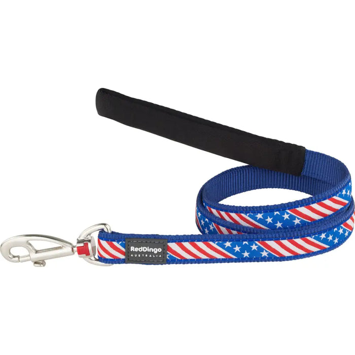 Dog Lead Red Dingo STYLE US FLAG 15mm x 120 cm - Домашни Животни<<<Дом Градина<<<BigBuy&&&Пътуване и разходки<<<Домашни