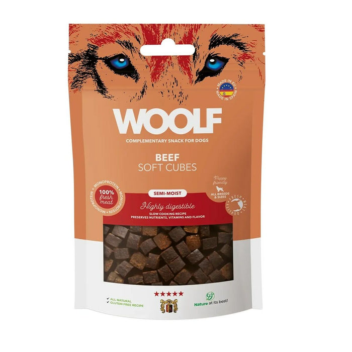 Dog Snack Woolf Soft Cubes Beef Beef 100 g - Хранене на домашни любимци<<<Домашни Животни<<<Дом