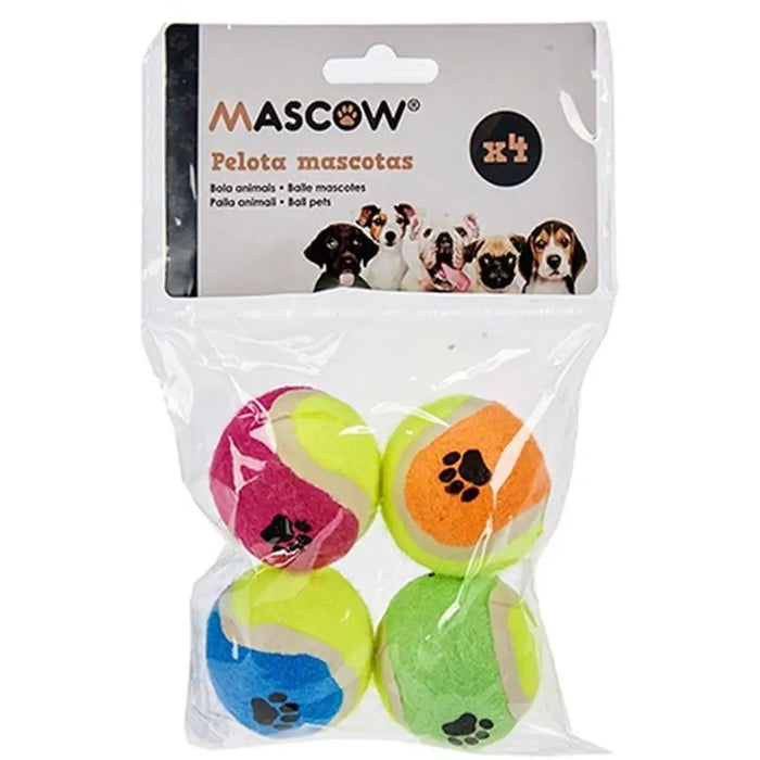 Dog toy Mascow Multicolour Polyethylene polypropylene ABS 12 x 17,5 x 4,5 cm 12,5 x 17,5 x 4,5 cm Ball Ø 4,5 cm (12