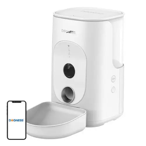 Dogness F15 WiFi 4L smart food dispenser with camera with plastic bowl (white) - Bowls<<<Food
