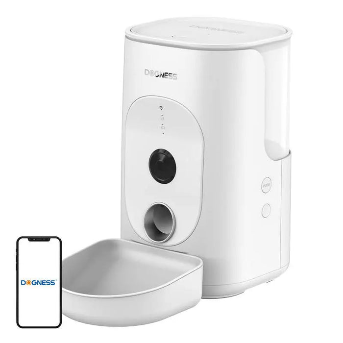 Dogness F15 WiFi 4L smart food dispenser with camera with plastic bowl (white) - Bowls<<<Food