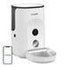 Dogness F15 WiFi 4L smart food dispenser with camera with stainless steel bowl (white) - Bowls<<<Food