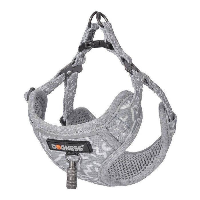 Dogness walking set leash 1,5m + harness for dog (light gray) - Walking and transportation<<<Pets<<<InnproXML