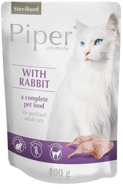 DOLINA NOTECI Piper Animals Sterilised  Rabbit - wet cat food - 100 g