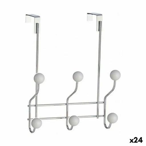 Door Coat Rack Berilo White Metal Plastic 10 x 22 x 26 cm 22,5 x 25 x 9 cm (24 Units) - Баня<<<Дом