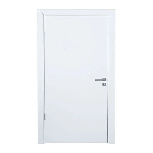 DOOR WITH CASE AND SHELVES SELECTION AVG-13 78X200X11-15 CM. WHITE - Врати<<<Врати и обков<<<Строителни