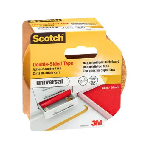 DOUBLE-ADHESIVE TAPE FOR CARPET AND UNIVERSAL 50MM X 20M SCOTCH - Ленти<<<Лепила и ленти<<<Подови и стенни