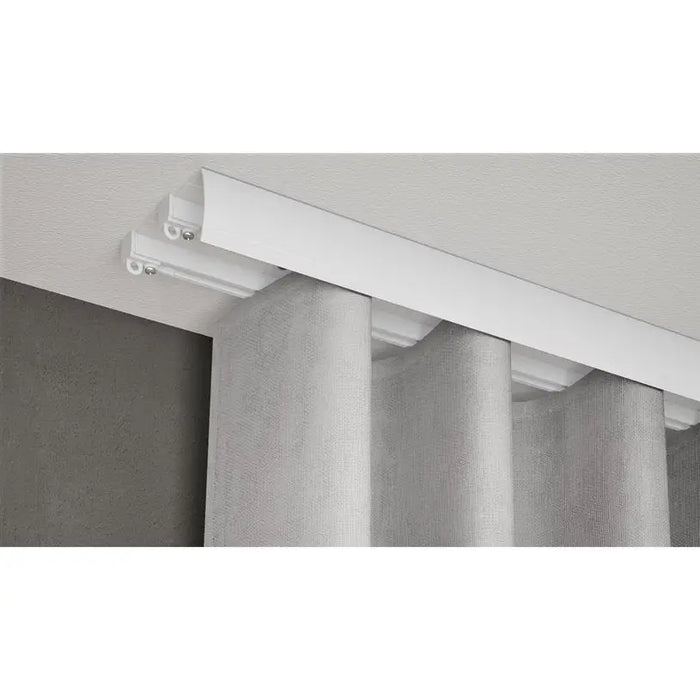 DOUBLE-CHANNEL ALUMINUM CORNICE WITH BLADE GARDINIA OLEA 300 CM. WHITE - Корнизи<<<Корнизи щори и пердета<<<Мебели и