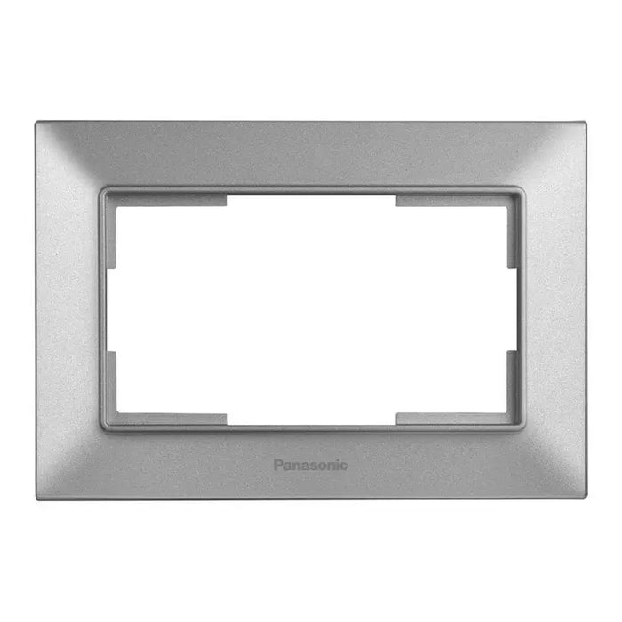 DOUBLE CONTACT FRAME LIGHT GRAY PANASONIC Arkedia Slim - Ключове и контакти<<<Електроматериали<<<Praktiker&&&Ключове и