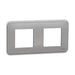 DOUBLE FRAME ALUMINUM SCHNEIDER UNICA (NU400430) - Ключове и контакти<<<Електроматериали<<<Praktiker&&&Ключове и