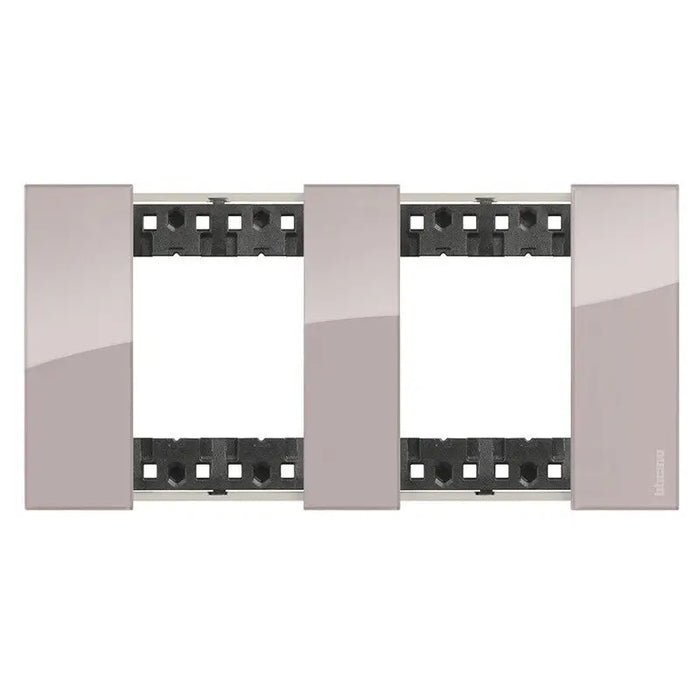 DOUBLE FRAME KA4802M2DM LIVING NOW BITICINO - AURA - Ключове контакти димери и розетки<<<Електроматериали<<<AmperelB2B