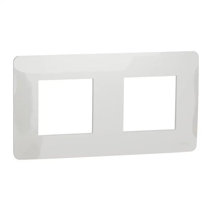 DOUBLE FRAME WHITE SCHNEIDER UNICA (NU200418) - Ключове и контакти<<<Електроматериали<<<Praktiker&&&Ключове и