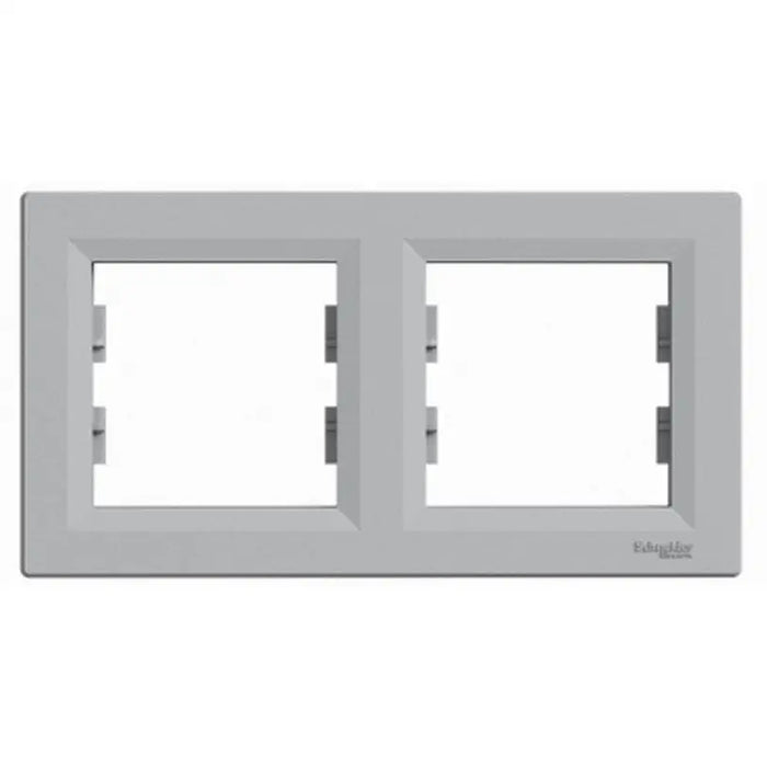 DOUBLE HORIZONTAL FRAME ALUMINUM SCHNEIDER ASFORA - Ключове и контакти<<<Електроматериали<<<Praktiker&&&Ключове и