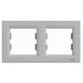 DOUBLE HORIZONTAL FRAME ALUMINUM SCHNEIDER ASFORA - Ключове и контакти<<<Електроматериали<<<Praktiker&&&Ключове и