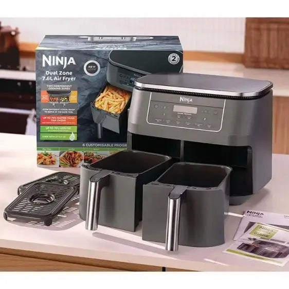 Double zone fryer with hot air NINJA Airfryer DZ300EU Dual Zone 7.6 l - Здравословно хранене<<<Малки