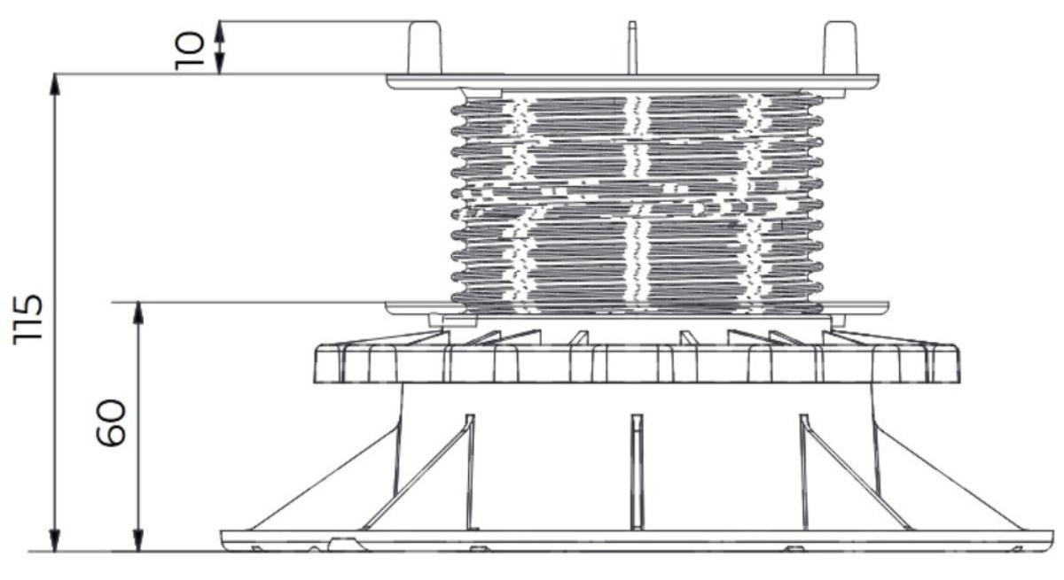 ATLANTE SPACER 60-115 MM DECKING
