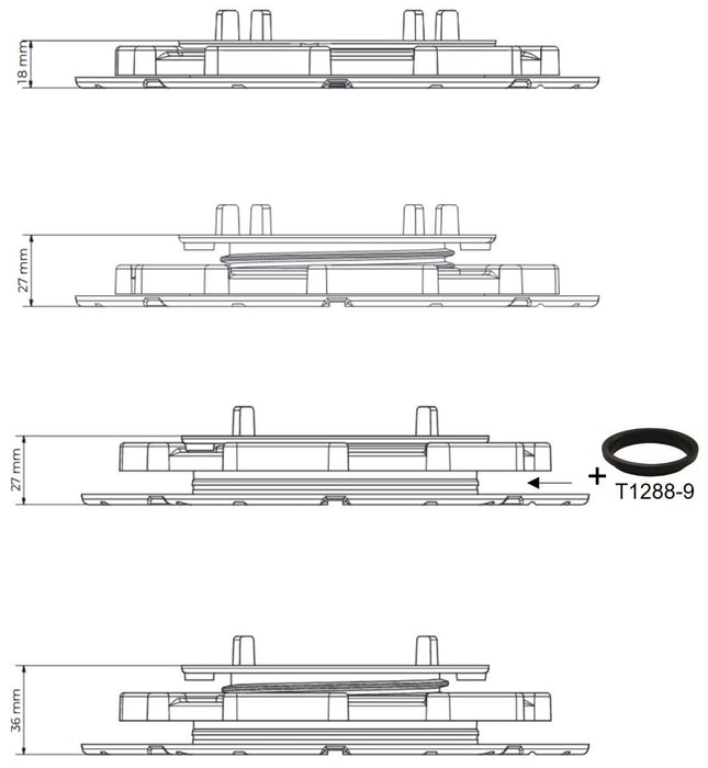 ATLANTE SPACER 18-36 MM DECKING