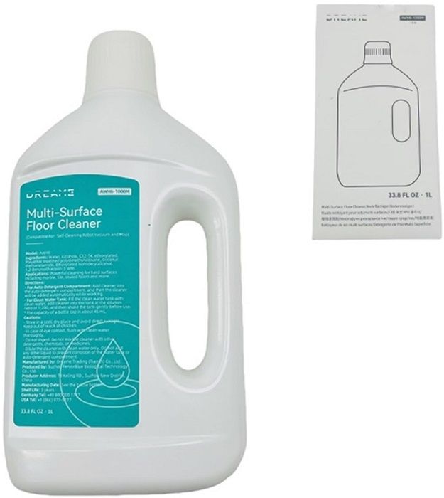 Hard surface cleaner for Dreame W10/L10 Ultra/L10 Prime/L10s Pro Ultra/L10s Pro Ultra Heat/X40 Ultra/X40 Ultra Complete/L10s Ultra Gen2（1L）.