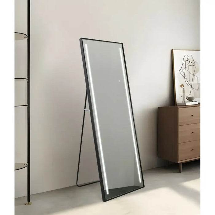 Dressing Mirror Home ESPRIT Black Aluminium 60 x 0,5 x 165 cm - Декорация и Осветление<<<Дом