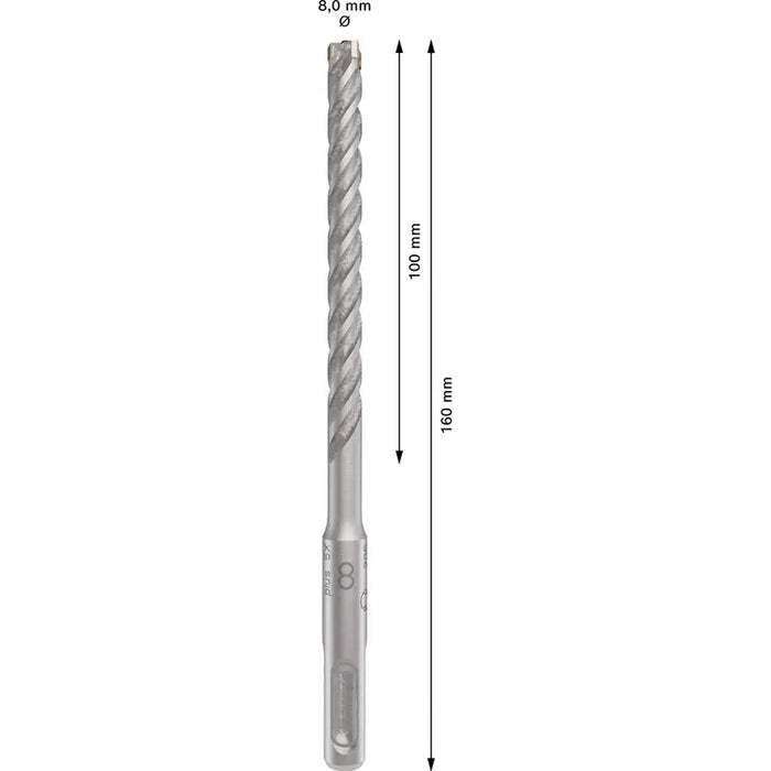 DRILL FOR CONCRETE BOSCH SDS PLUS-5X 8X100X160 - Свредла<<<Консумативи за електроинструменти<<<Инструменти и