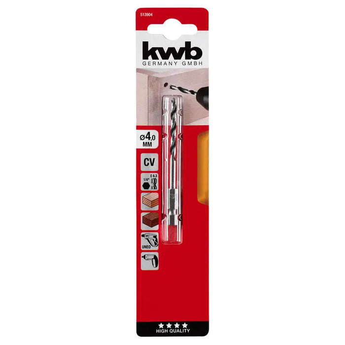DRILL FOR WOOD KWB 4x43x88 - Свредла<<<Консумативи за електроинструменти<<<Инструменти и