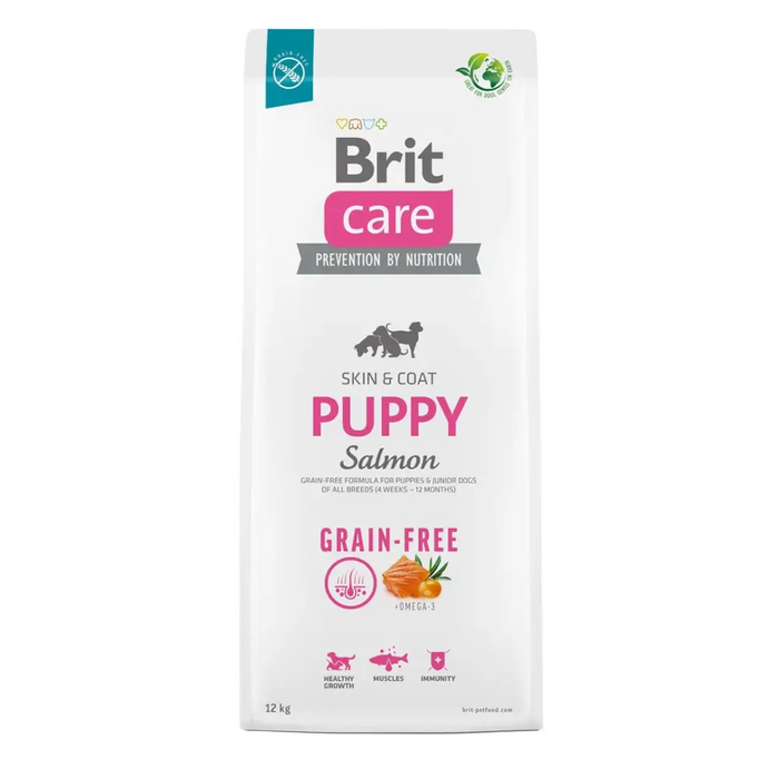 Dry food for puppies and young dogs of all breeds (4 weeks - 12 months).Brit Care Dog Grain-Free Puppy Salmon 12kg
