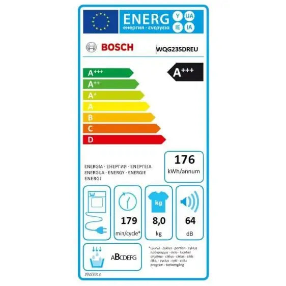 Dryer BOSCH WQG235DREU 8 kg Heat pump SelfCleaning C - Сушилни<<<BOSCH сушилни<<<BOSCH<<<PolyComp&&&Сушилни с