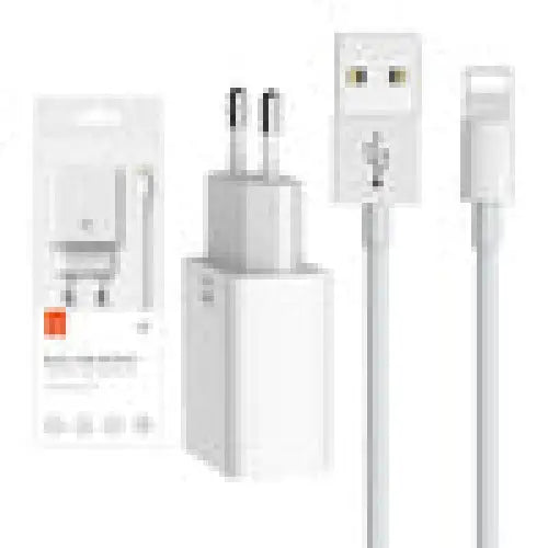 Dual USB charger Mcdodo CH-6720 (EU) Lightning 1m Travel set (white) - mains chargers<<<Chargers<<<GSM