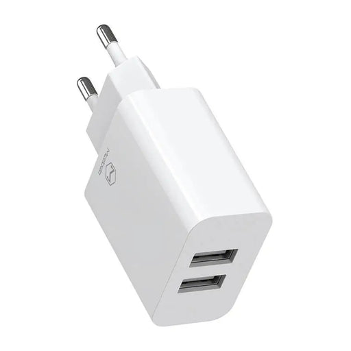 Dual USB charger Mcdodo CH-6720 (EU) Lightning 1m Travel set (white) - mains chargers<<<Chargers<<<GSM