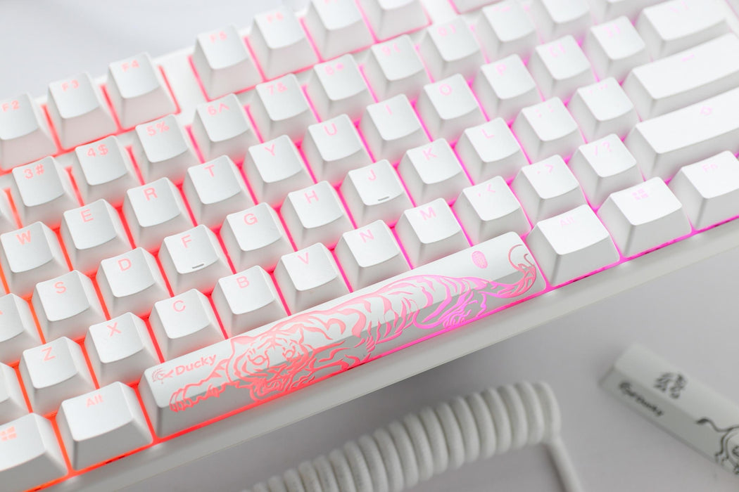 Gaming Mechanical Keyboard Ducky One 3 Pure White TKL Hotswap Cherry MX Brown, RGB, PBT Keycaps