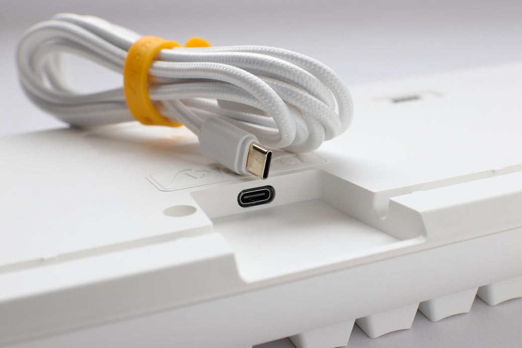 Gaming Mechanical Keyboard Ducky One 3 Pure White TKL Hotswap Cherry MX Clear, RGB, PBT Keycaps