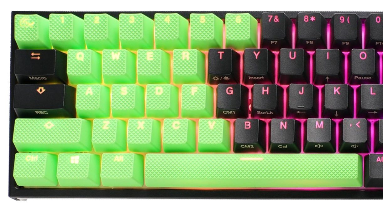 Ducky Green 31-Keycap Set Rubber Backlit Double-Shot US Layout Mechanical Keyboard Caps
