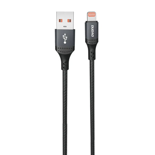 Dudao 3A 30W L3SL USB-A - Lightning Cable Braided 1.2m - Black - Cell phone cables<<<HurtelXML