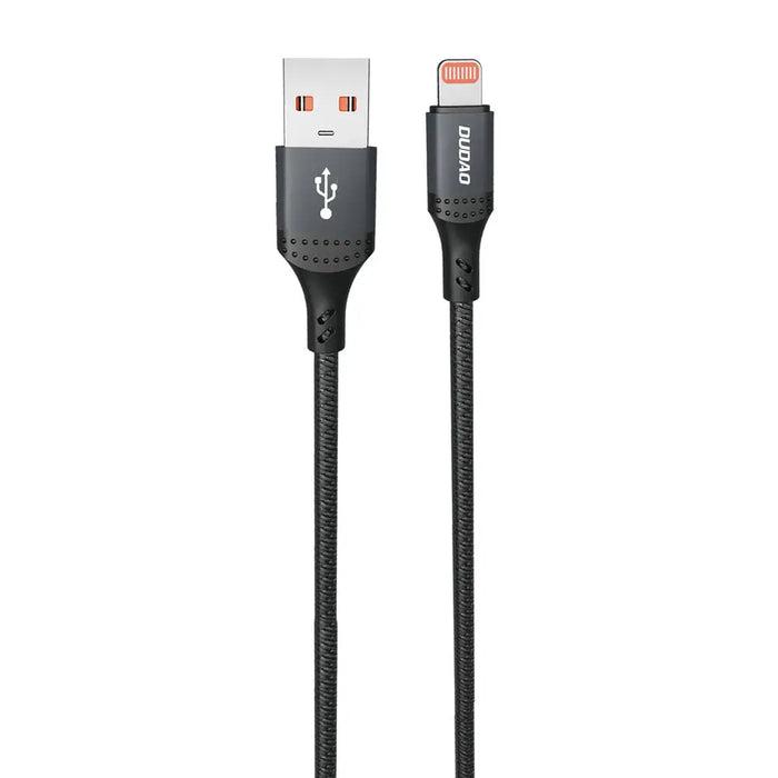 Dudao 3A 30W L3SL USB-A - Lightning Cable Braided 1.2m - Black - Cell phone cables<<<HurtelXML