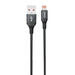 Dudao 3A 30W L3SL USB-A - Lightning Cable Braided 1.2m - Black - Cell phone cables<<<HurtelXML