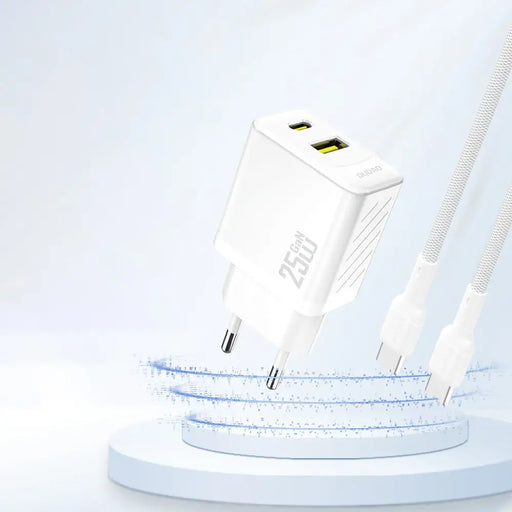Dudao A26T GaN 25W USB-A USB-C Charger - White - Cell phone USB charger<<<HurtelXML