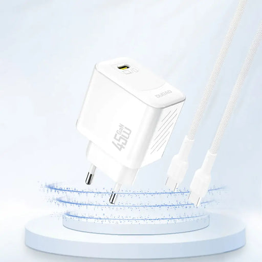 Dudao A28 45W GaN USB-C Wall Charger - White - Cell phone USB charger<<<HurtelXML