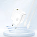 Dudao A28 45W GaN USB-C Wall Charger - White - Cell phone USB charger<<<HurtelXML