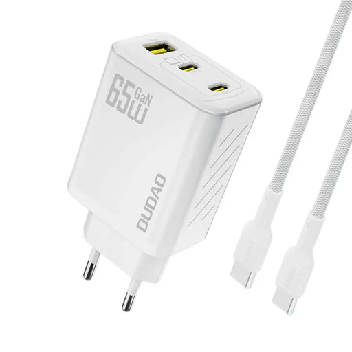 Dudao A29C 65W GaN Wall Charger + USB-C Cable - White - Cell phone USB charger<<<HurtelXML