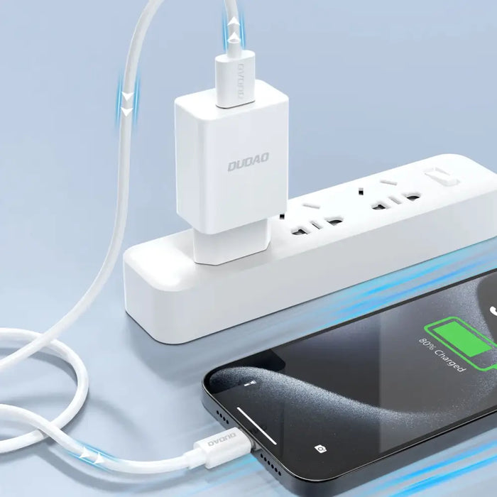 Dudao A4EU USB-A 2.1A wall charger - white - Cell phone USB charger<<<HurtelXML