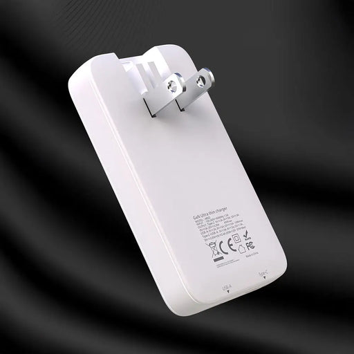 Dudao A65Q 65W GaN Travel Wall Charger USB-A / USB-C PD Ultra-Thin EU / US - White - Cell phone USB charger<<<HurtelXML