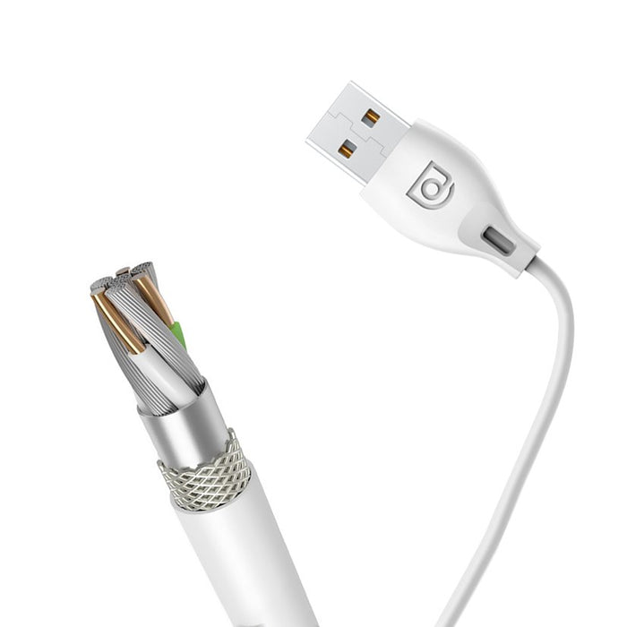 Dudao cable USB / Lightning 2.1A cable 2m white (L4L 2m white) - Cell phone cables<<<HurtelXML