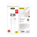 Dudao cable USB Type C 2.1A 2m white (L4T 2m white) - Cell phone cables<<<HurtelXML