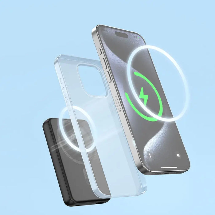 Dudao K14S USB-C / MagSafe wireless powerbank 20W 5000mAh - black - Powerbanks<<<HurtelXML