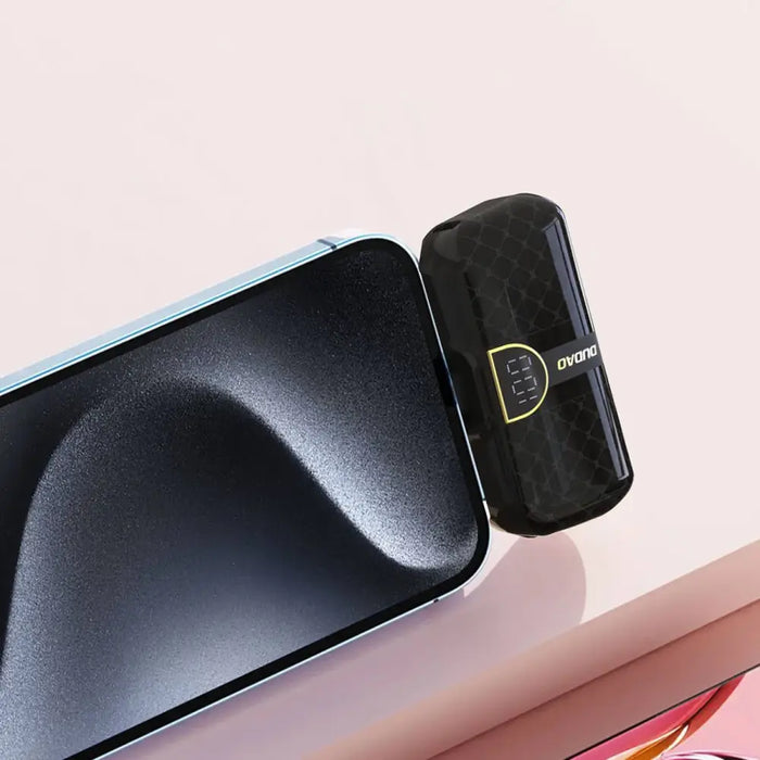 Dudao K20SL 5000mAh mini power bank with Lightning / USB-C connectors - black - Powerbanks<<<HurtelXML