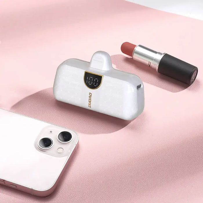 Dudao K20SL 5000mAh mini power bank with Lightning / USB-C connectors - white - Powerbanks<<<HurtelXML