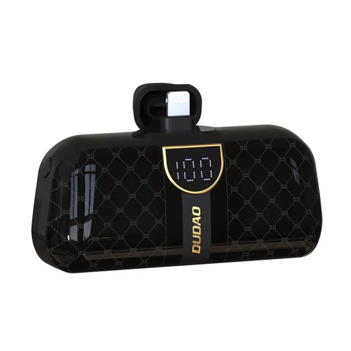 Dudao K20SL 5000mAh mini power bank with Lightning / USB-C connectors - black - Powerbanks<<<HurtelXML