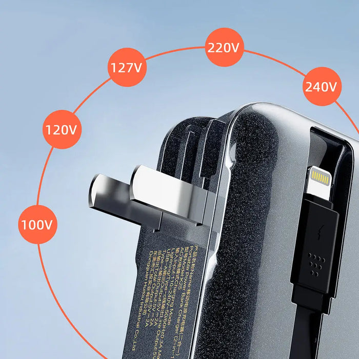 Dudao K25 2in1 10000mAh 3-Plug Powerbank Charger - Gray - Powerbanks<<<HurtelXML